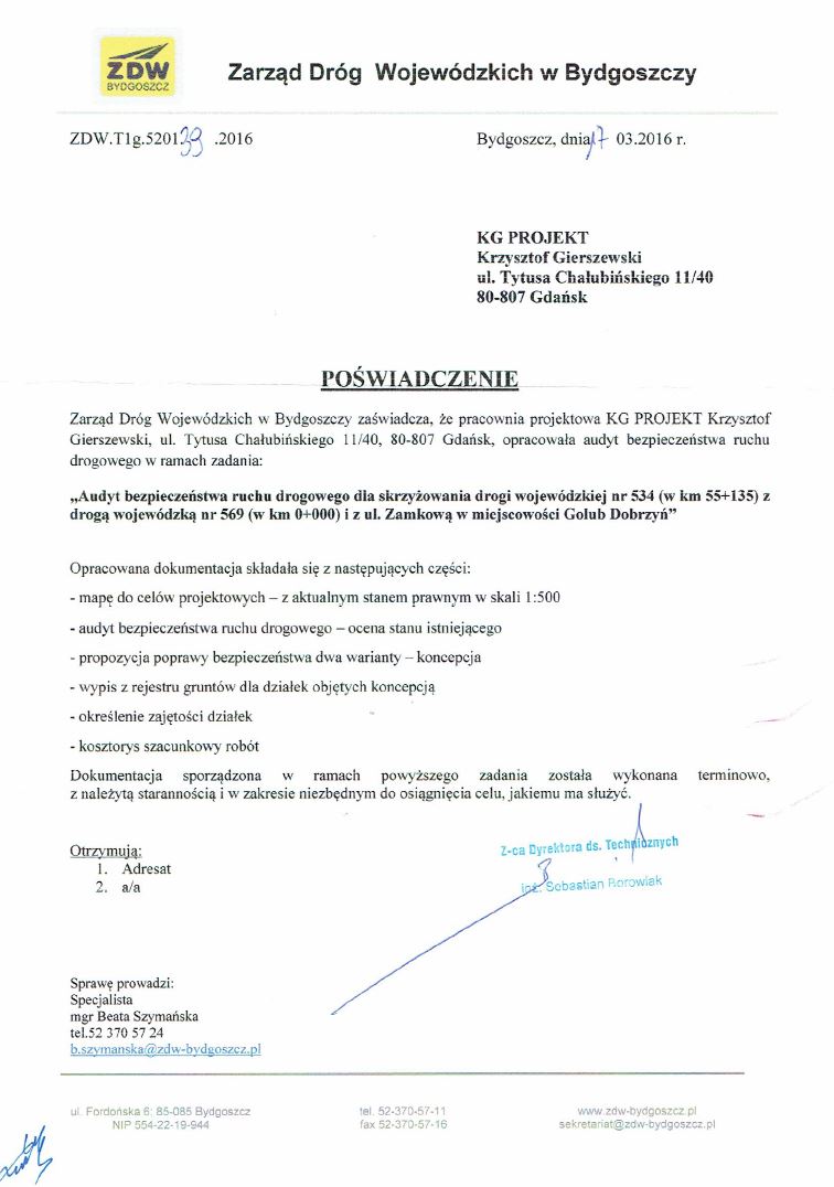 Referencje ZDW Bydgoszcz